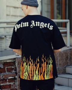 Фото Одежда Шорты мужские трикотажные Palm Angels Wild черные