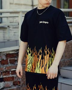 Фото Одежда Шорты мужские трикотажные Palm Angels Wild черные