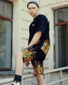 Фото Одежда Шорты мужские трикотажные Palm Angels Wild черные