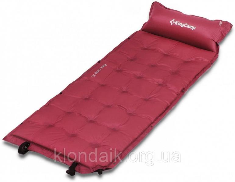 Самонадувающийся коврик KingCamp Base Camp Comfort(KM3560)wine red