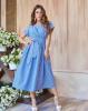 Платья ISSA PLUS 11926  S голубой