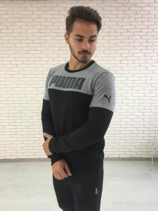 Фото Одежда Мужской свитшот Puma серо-черный