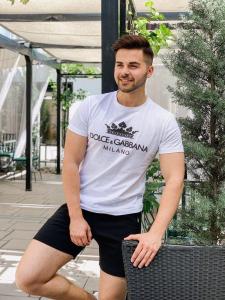 Фото Одежда Мужская футболка D&G белая