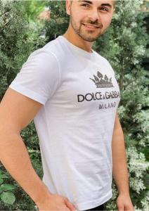 Фото Одежда Мужская футболка D&G белая