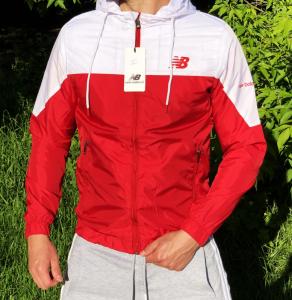 Фото Одежда Ветровка New Balance S20 красно-белая