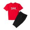 Комплект футболка красная DNK MAFIA + шорты черные