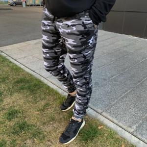 Фото Одежда Штаны трикотаж камуфляж серый
