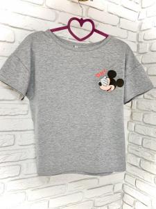 Фото Одежда Футболка серая с принтом Micker Mouse OX!