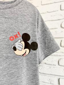 Фото Одежда Футболка серая с принтом Micker Mouse OX!
