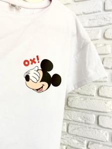 Фото Одежда Футболка белая с принтом Mickey Mouse OX!