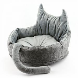 Фото  Спальное место для кота с подушкой 