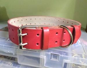 Фото  Крепкий надежный ошейник из натуральной кожи 