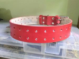 Фото  Крепкий надежный ошейник из натуральной кожи 