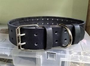 Фото  Крепкий надежный ошейник из натуральной кожи 