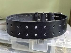 Фото  Крепкий надежный ошейник из натуральной кожи 