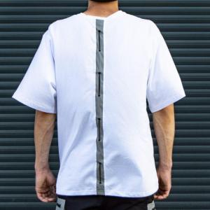 Фото Одежда Футболка оверсайз Пушка Огонь Pants с рефлективом белая