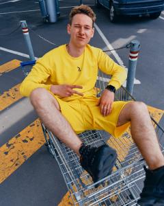 Фото Одежда Шорты мужские трикотажные Пушка Огонь Breet желтые