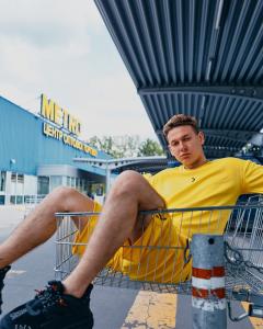 Фото Одежда Шорты мужские трикотажные Пушка Огонь Breet желтые