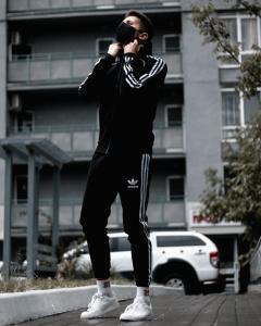 Фото Одежда Спортивный костюм Adidas Zipper Treeze черный