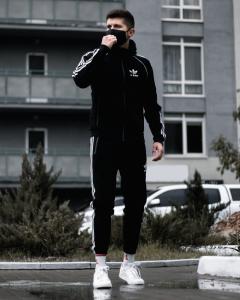 Фото Одежда Спортивный костюм Adidas Zipper Treeze черный