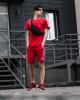  Летний комплект Adidas Runner красный Мужские комплекты в Украине