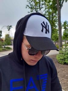 Фото Шапки, кепки Кепка бейсболка тракер New York Бело-черный