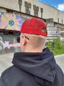 Фото Шапки, кепки Кепка бейсболка тракер Dsquared 2 Красно-синий