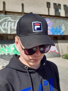 Фото Шапки, кепки Кепка бейсболка тракер Fila Чёрный