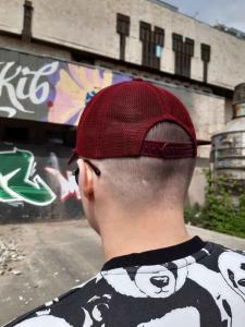 Фото Шапки, кепки Кепка бейсболка тракер Fila Бордовый