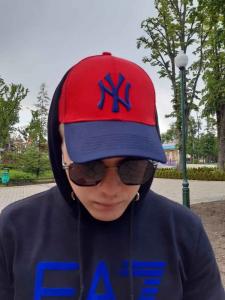 Фото Шапки, кепки Кепка бейсболка тракер New York Красно-синий