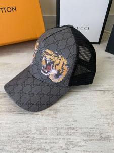 Фото Аксессуары Gucci Tigers Print GG Supreme Black Baseball Hat