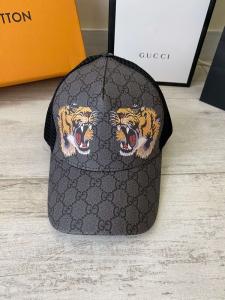 Фото Аксессуары Gucci Tigers Print GG Supreme Black Baseball Hat