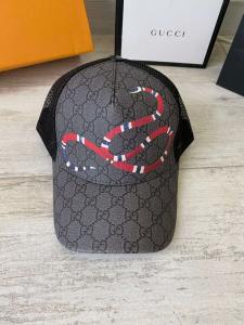 Фото Аксессуары Gucci Kingsnake Print GG Supreme Black Baseball Hat