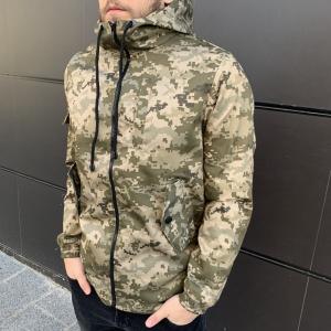 Фото  Штормовка Off-White камуфляж пиксель