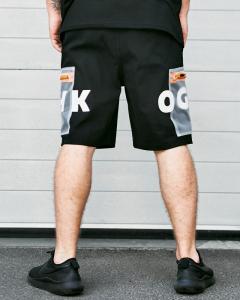 Фото Одежда Шорты карго мужские Пушка Огонь Prozzo черные