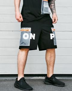 Фото Одежда Шорты карго мужские Пушка Огонь Prozzo черные