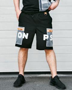 Фото Одежда Шорты карго мужские Пушка Огонь Prozzo черные