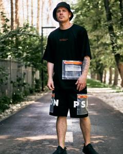 Фото Одежда Футболка оверсайз Пушка Огонь Prozzo черная