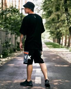 Фото Одежда Футболка оверсайз Пушка Огонь Prozzo черная