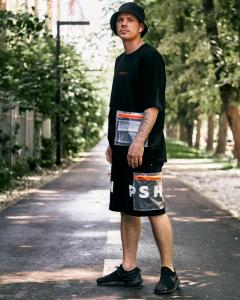 Фото Одежда Футболка оверсайз Пушка Огонь Prozzo черная