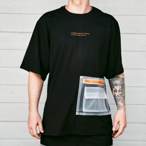 Фото Одежда Футболка оверсайз Пушка Огонь Prozzo черная