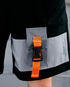 Фото Одежда Шорты карго мужские Пушка Огонь Sling с рефлективом черные