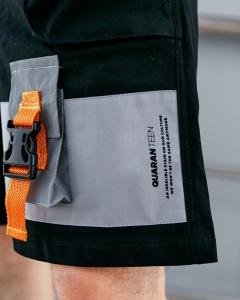 Фото Одежда Шорты карго мужские Пушка Огонь Sling с рефлективом черные