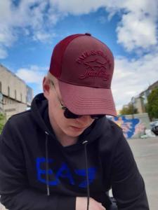 Фото Шапки, кепки Кепка бейсболка тракер Paul & Shark Бордовый