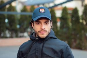 Фото Шапки, кепки Кепка бейсболка коттон футбол Barcelona Nike Синий