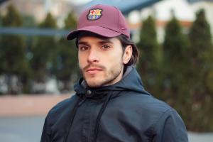 Фото Шапки, кепки Кепка бейсболка коттон футбол Barcelona Nike Бордовый