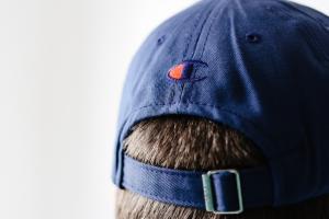 Фото Шапки, кепки Кепка бейсболка коттон Champion Синий