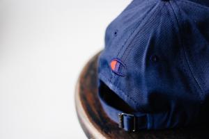 Фото Шапки, кепки Кепка бейсболка коттон Champion Синий