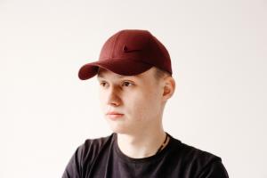 Фото Шапки, кепки Кепка бейсболка коттон Nike Бордовый