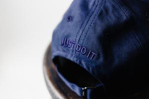 Фото Шапки, кепки Кепка бейсболка коттон Nike Синий